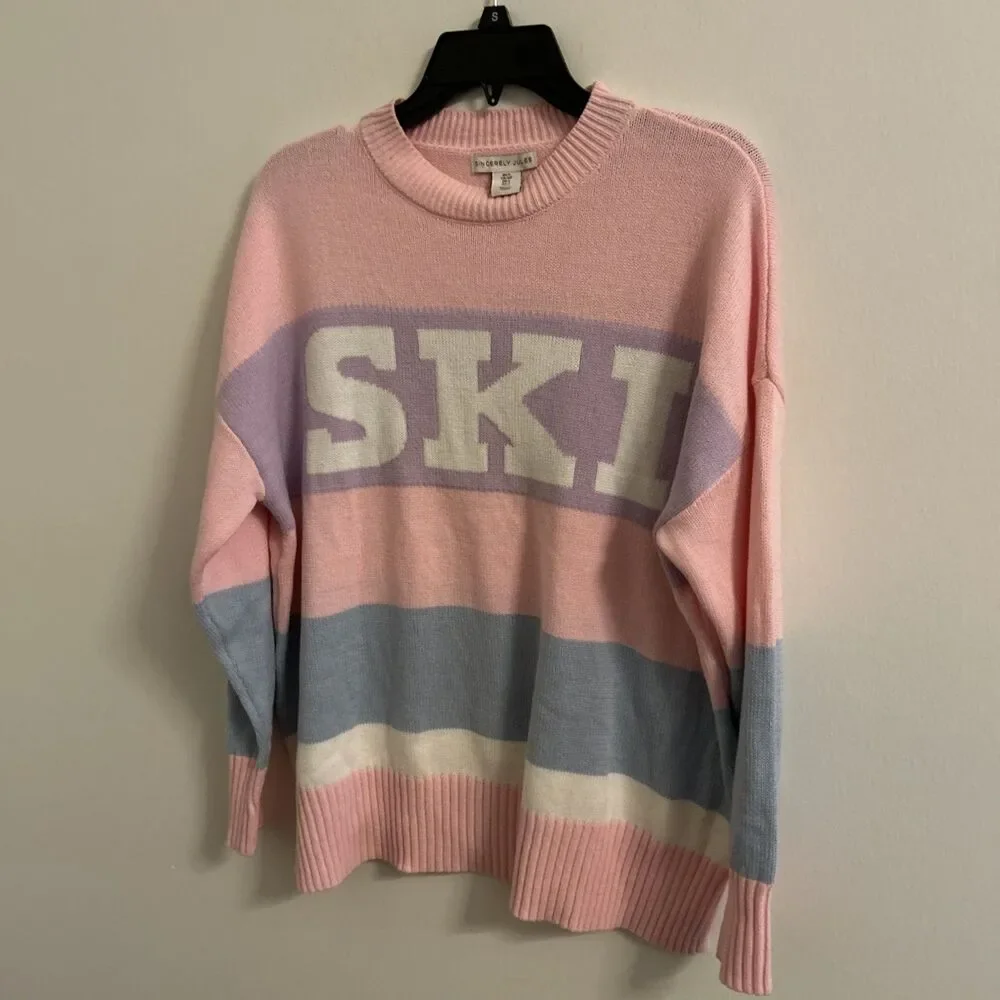 Sincerely Jules colorblock crewneck sweater, Small